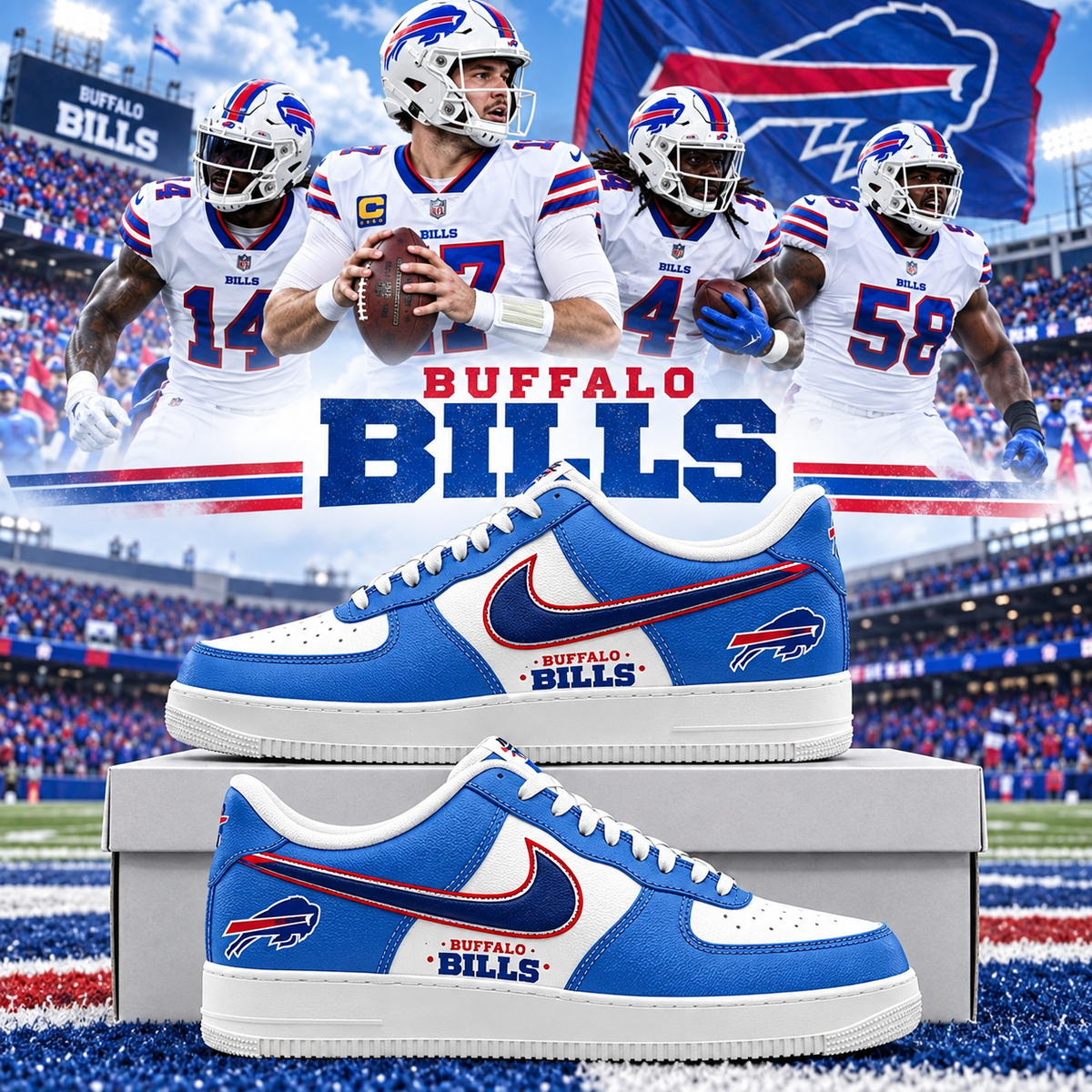 Buffalo Bills 2026 Limited Edition Air Force One Sneakers