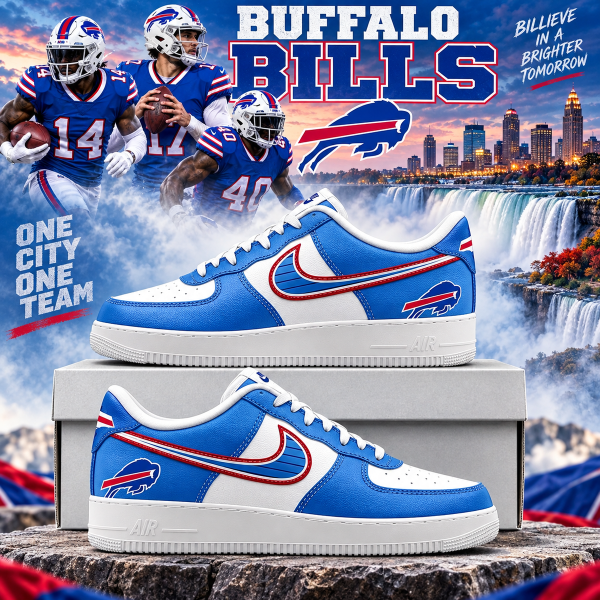 Buffalo Bills 2026 Limited Edition Air Force One Sneakers