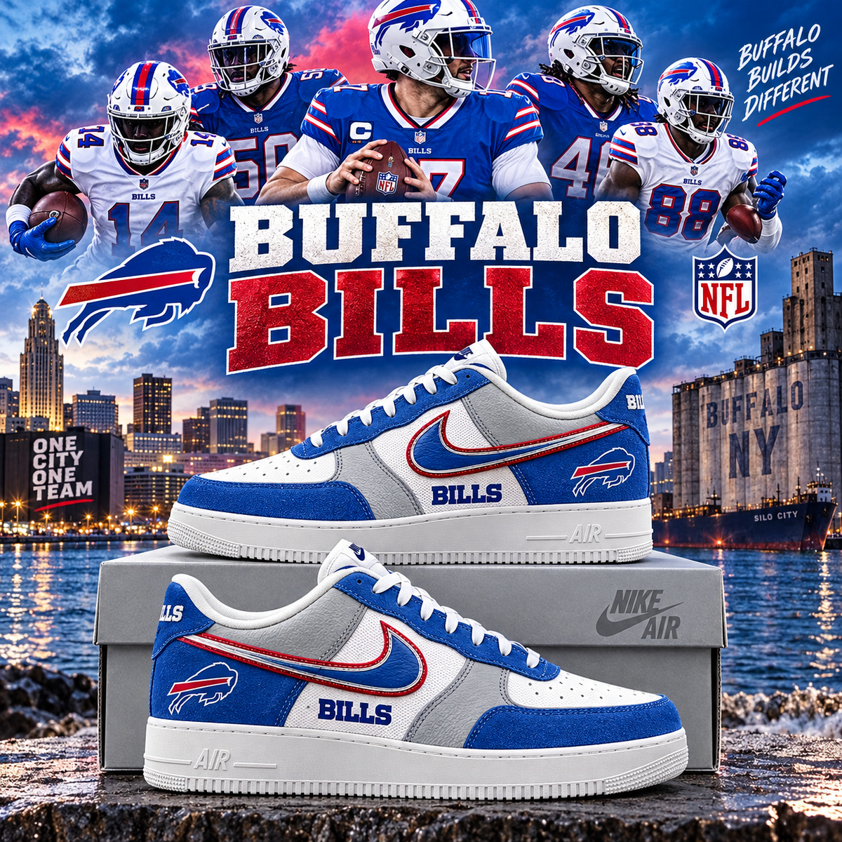 Buffalo Bills 2026 Limited Edition Air Force One Sneakers
