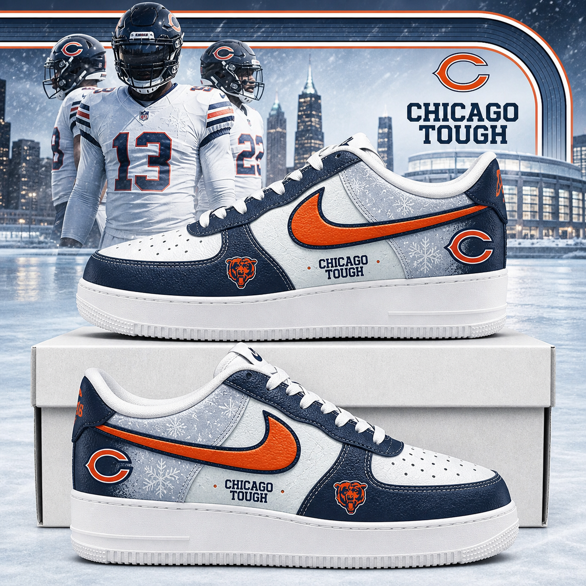 Chicago Bears 2026 Limited Edition AF1 Sneakers