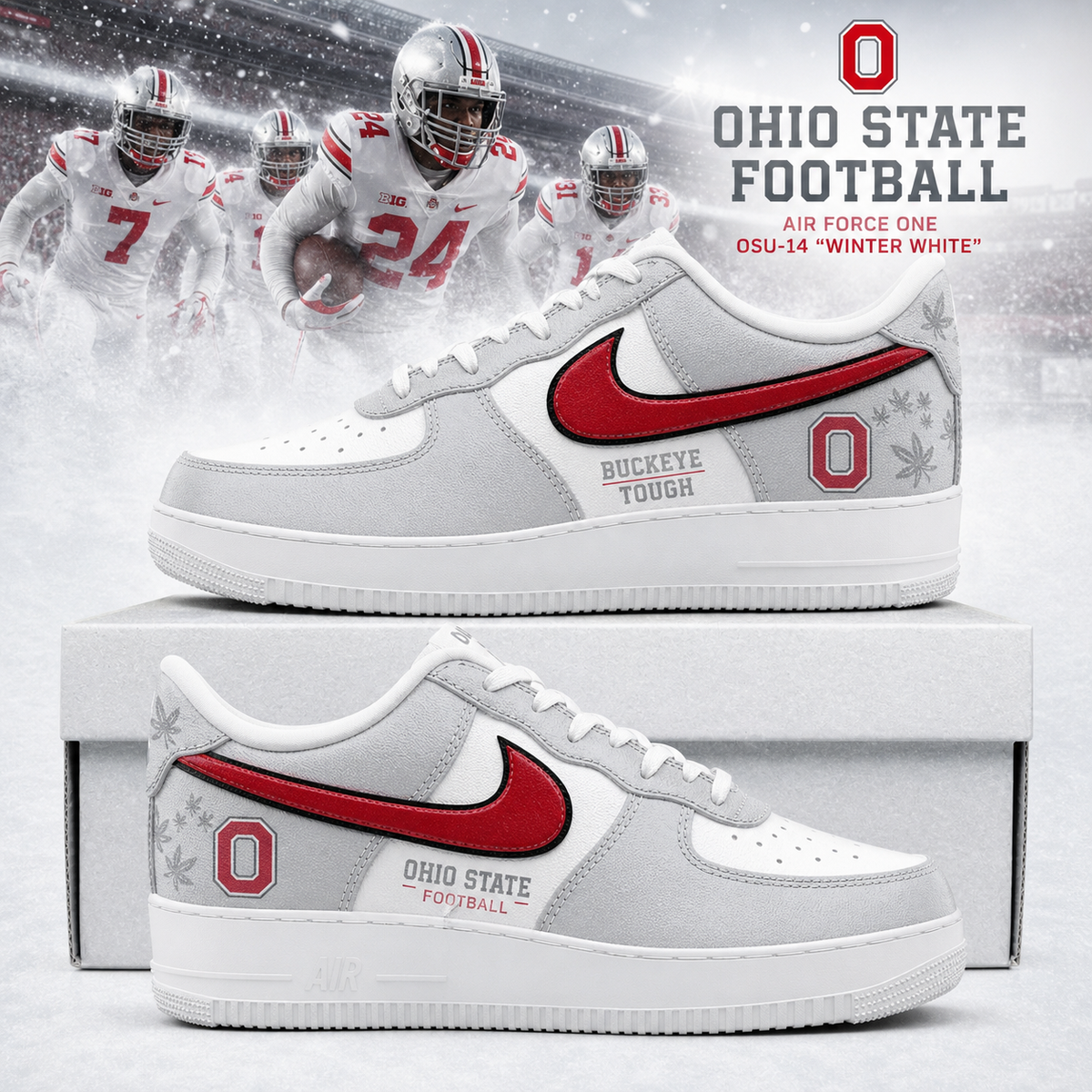 Ohio State Football 2026 Limited Edition AF1 Sneakers