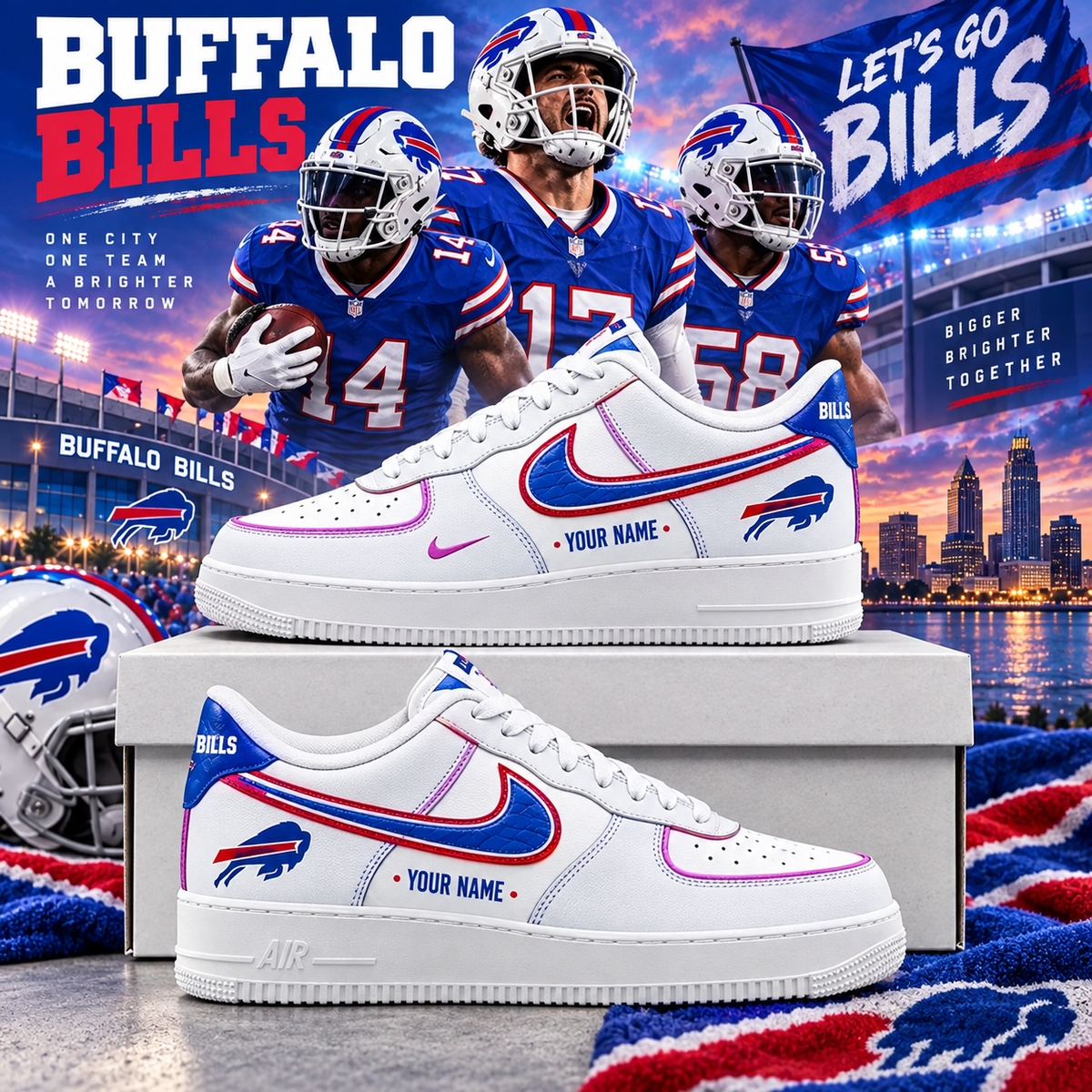 Buffalo Bills 2026 Limited Edition Air Force One Sneakers