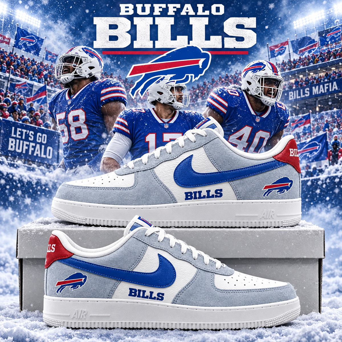 Buffalo Bills 2026 Limited Edition Air Force One Sneakers