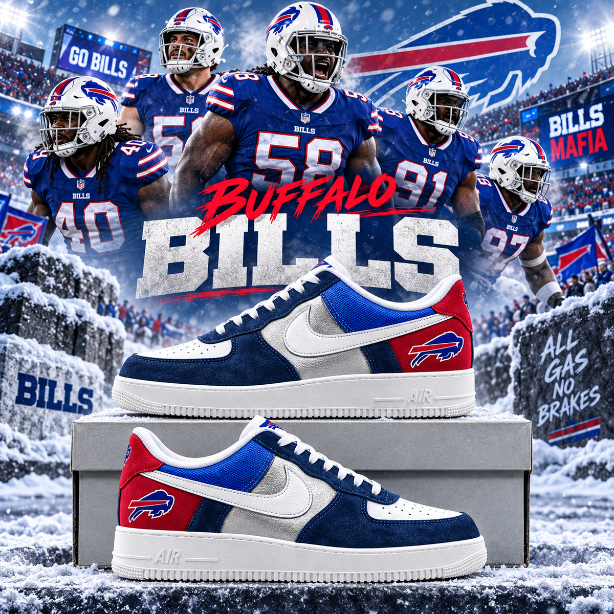 Buffalo Bills 2026 Limited Edition Air Force One Sneakers