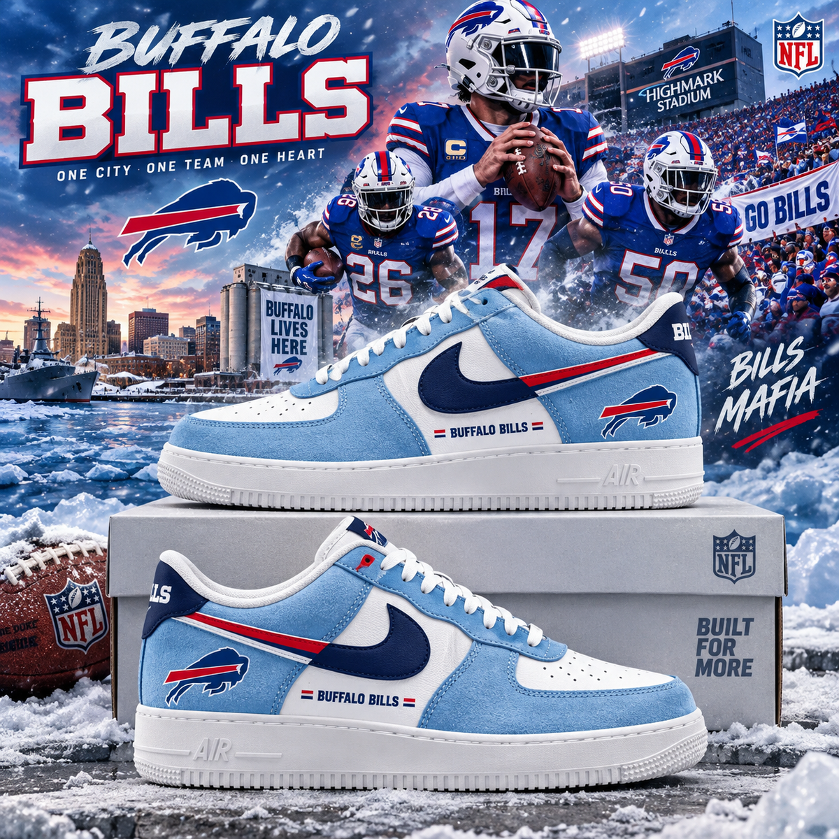 Buffalo Bills 2026 Limited Edition Air Force One Sneakers