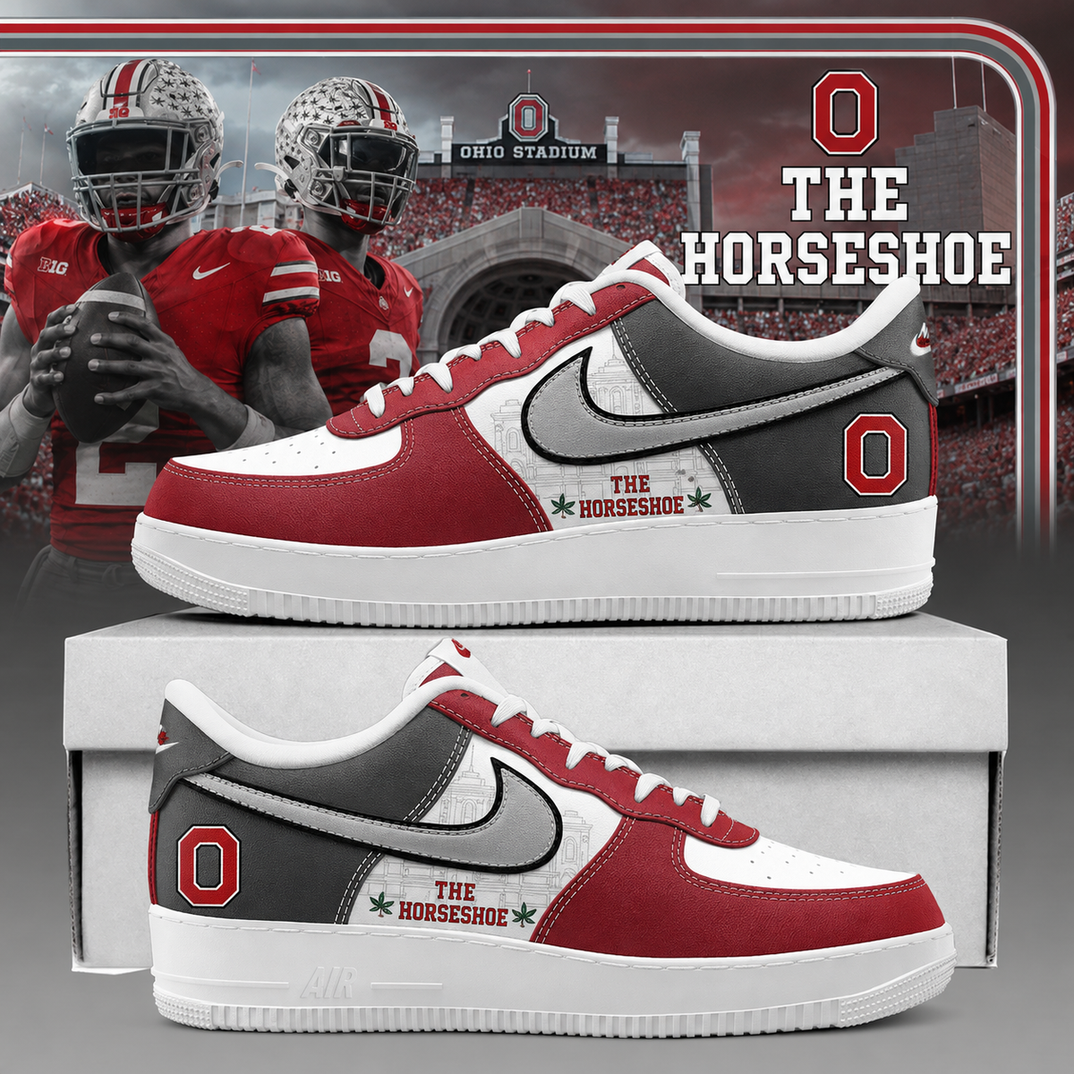 Ohio State Football 2026 Limited Edition AF1 Sneakers