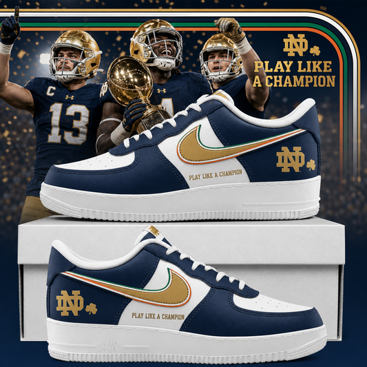 Notre Dame Fighting Irish Football Leprechaun Limited Edition AF1 Sneaker