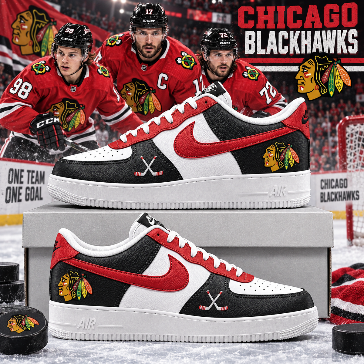 Chicago Blackhawks 2026 Limited Edition Air Force One Sneakers
