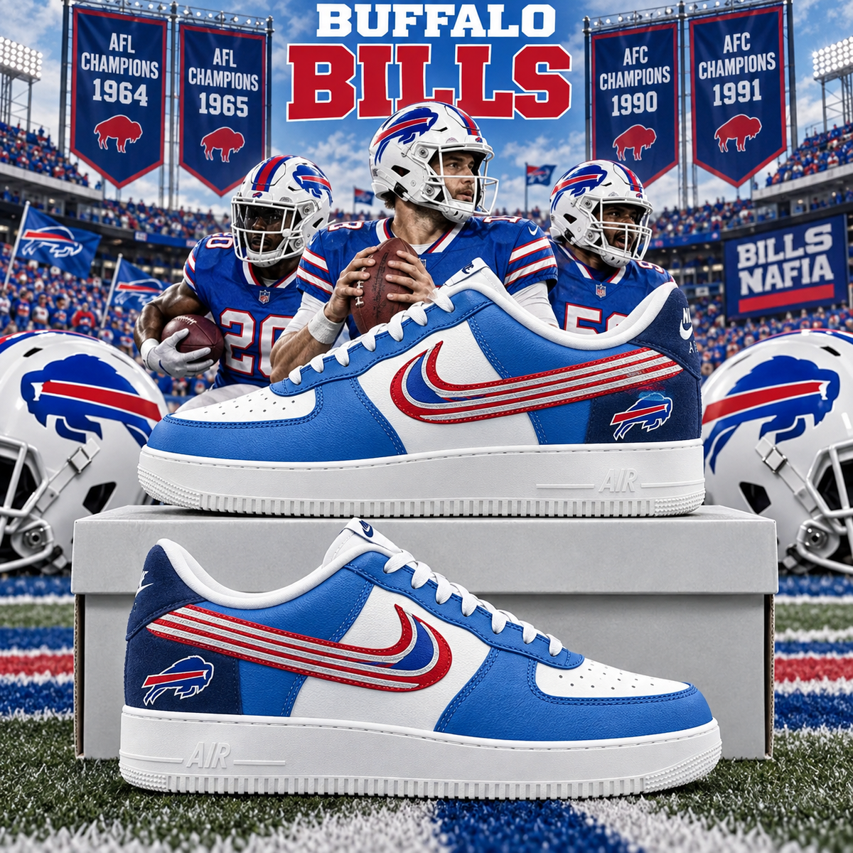 Buffalo Bills 2026 Limited Edition Air Force One Sneakers