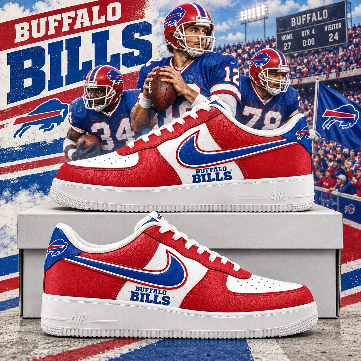 Buffalo Bills 2026 Limited Edition Air Force One Sneakers