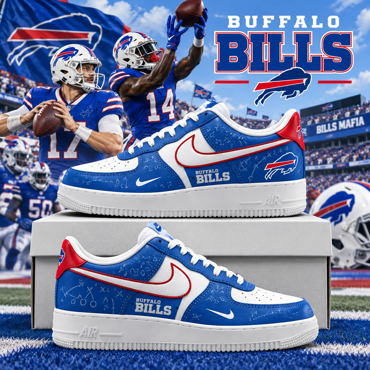 Buffalo Bills 2026 Limited Edition Air Force One Sneakers