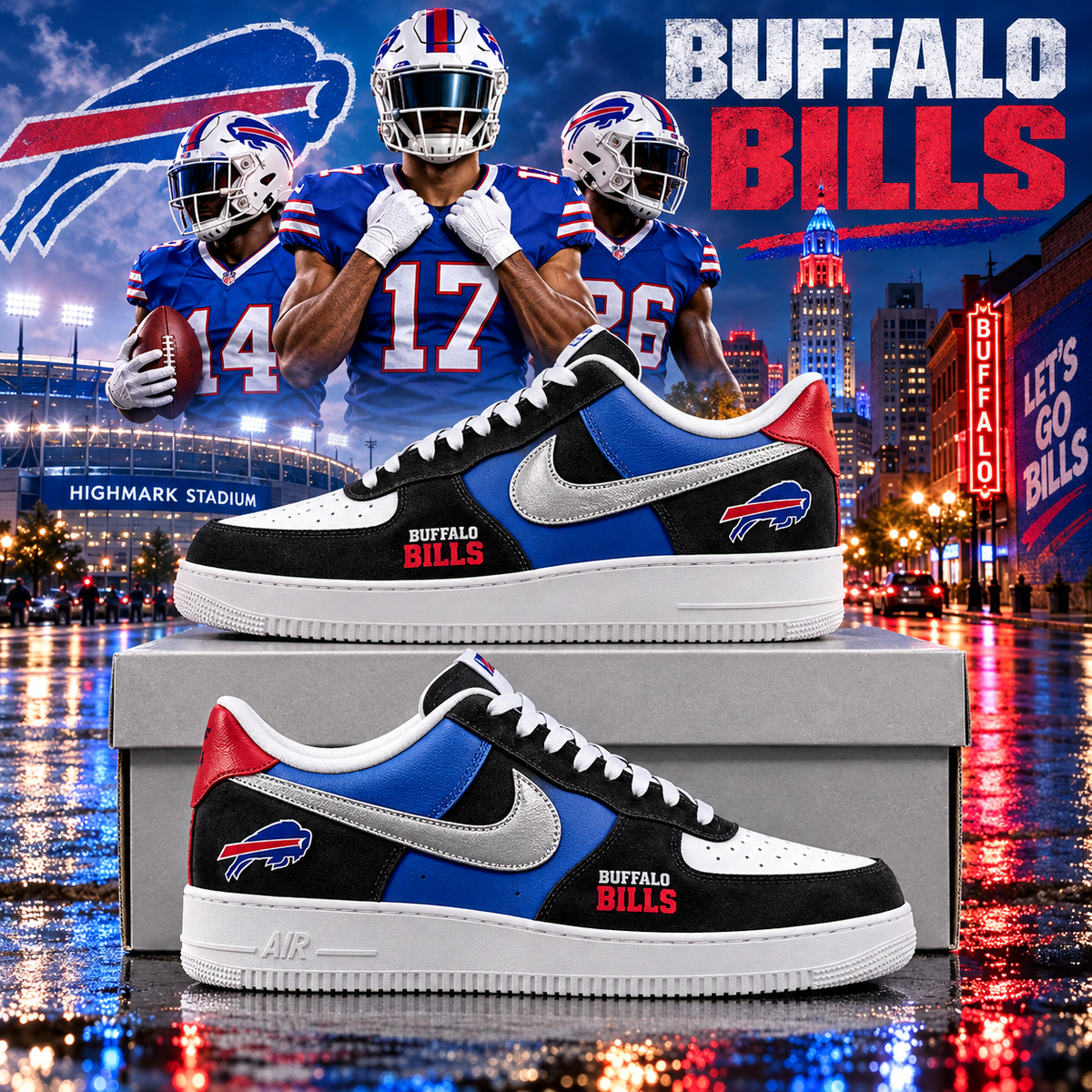 Buffalo Bills 2026 Limited Edition Air Force One Sneakers