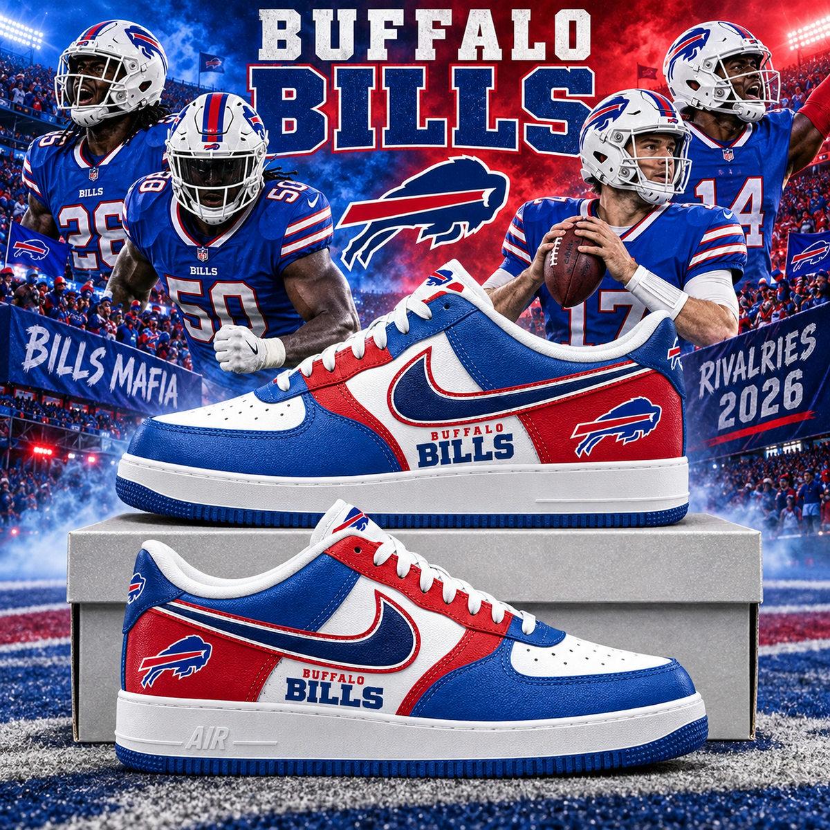 Buffalo Bills 2026 Limited Edition Air Force One Sneakers
