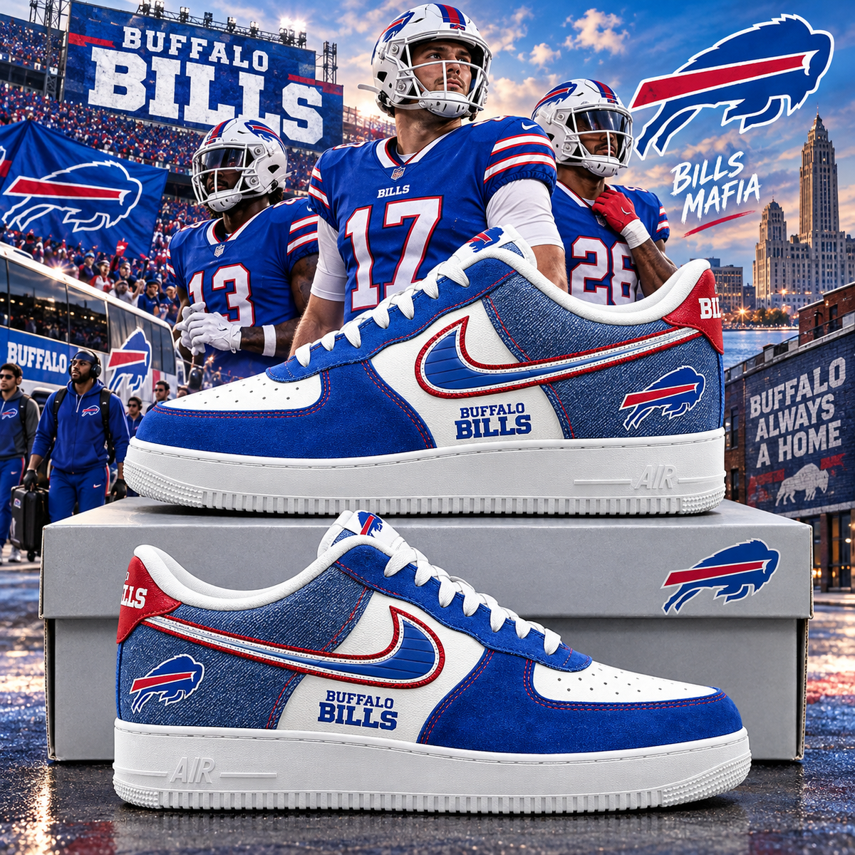 Buffalo Bills 2026 Limited Edition Air Force One Sneakers
