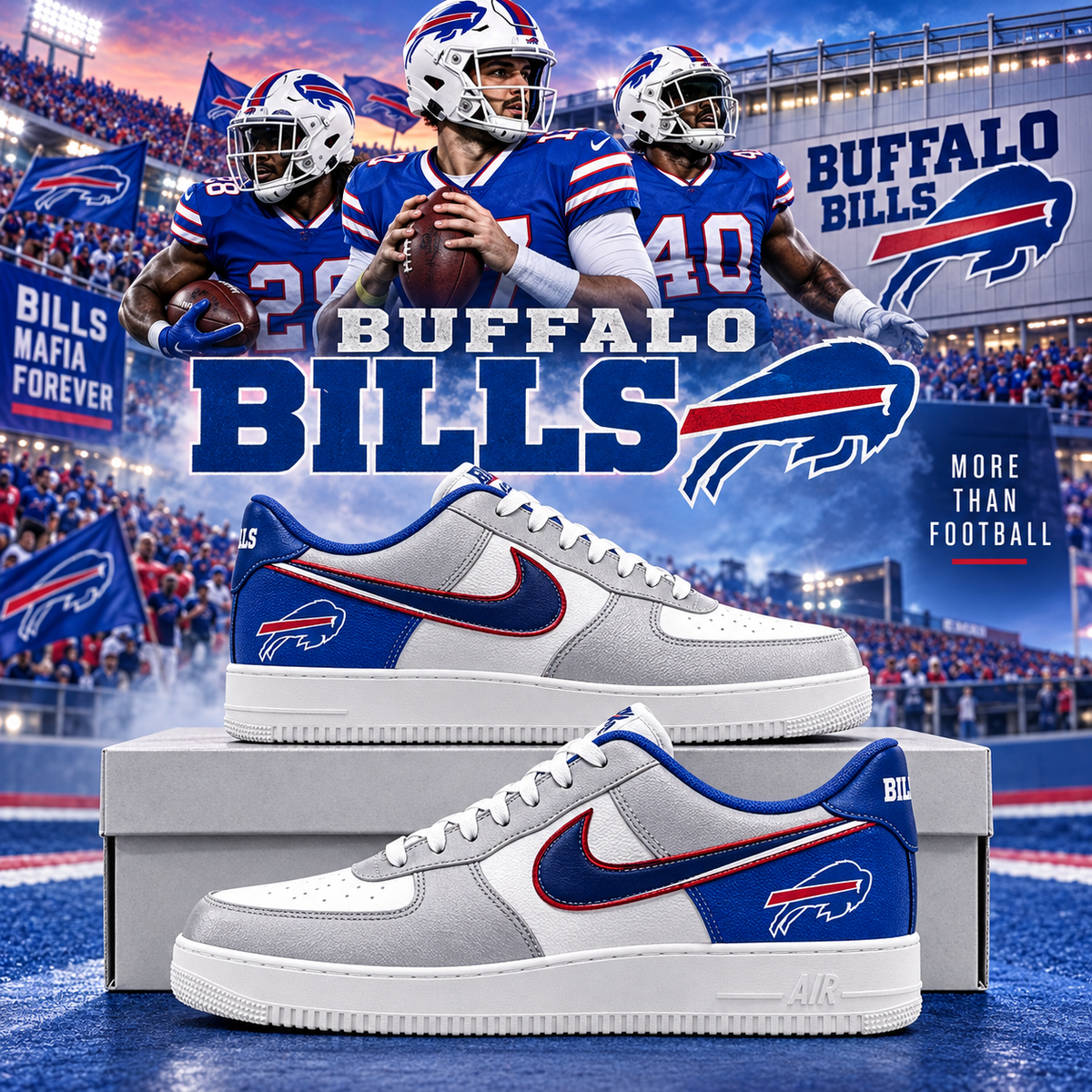 Buffalo Bills 2026 Limited Edition Air Force One Sneakers