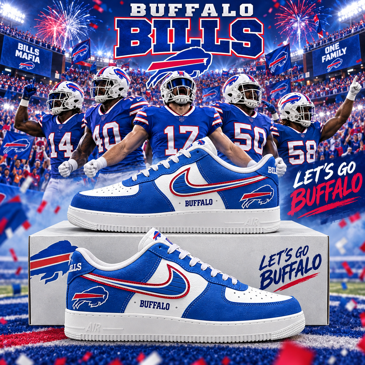 Buffalo Bills 2026 Limited Edition Air Force One Sneakers