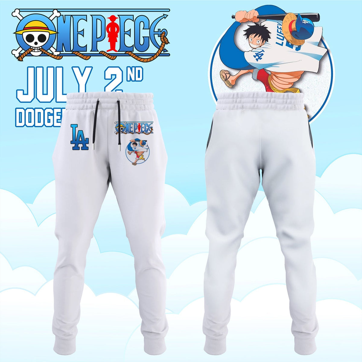 ,.ONE PIECE Night with the Los Angeles Dogger 2026 Jersey 6 (Custom Name )