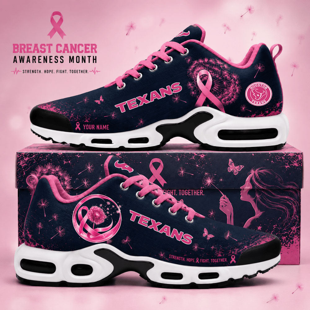 Limited Edition Houston Texans Breast Cancer Awareness x Dandelion of Hope Sneakers