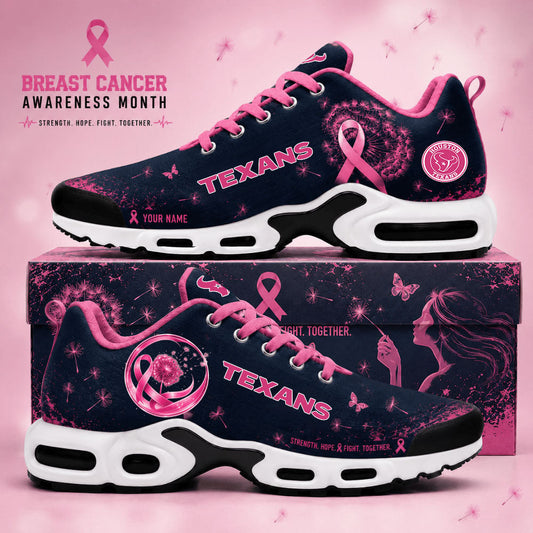 Limited Edition Houston Texans Breast Cancer Awareness x Dandelion of Hope Sneakers