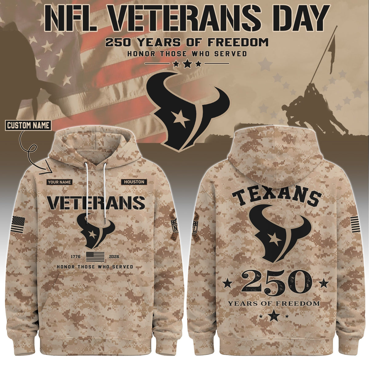 .HOU Special Veterans Day 2026 Limited Edition Hoodie