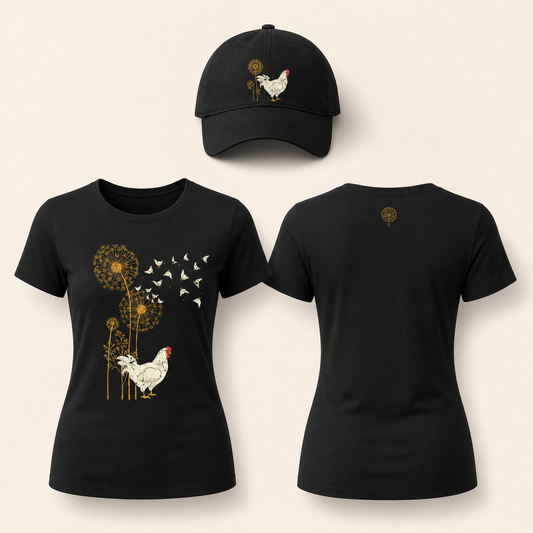 Women’s Dandelion Chicken Graphic T-Shirt