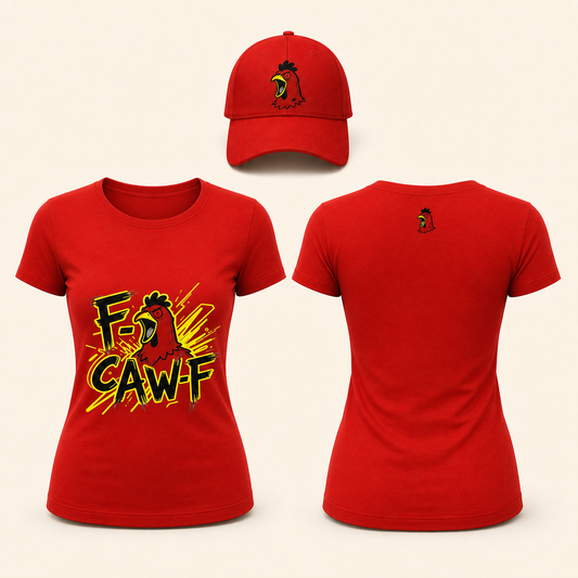 Women’s Funny Angry Chicken Graphic T-Shirt