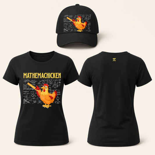 Women’s Mathemachicken Math Teacher Graphic T-Shirt