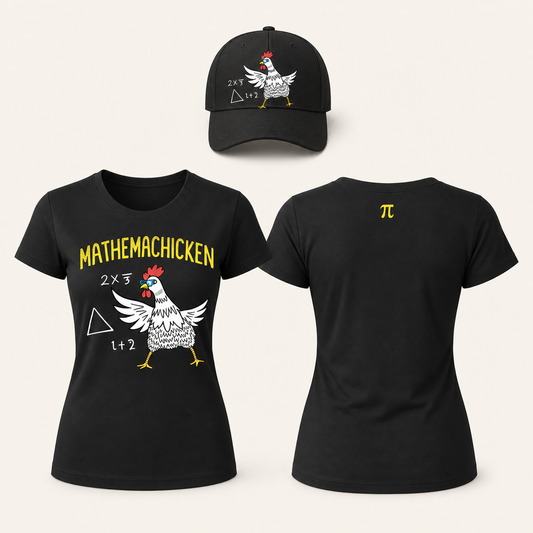 Women’s Mathemachicken Math Teacher Graphic T-Shirt v2