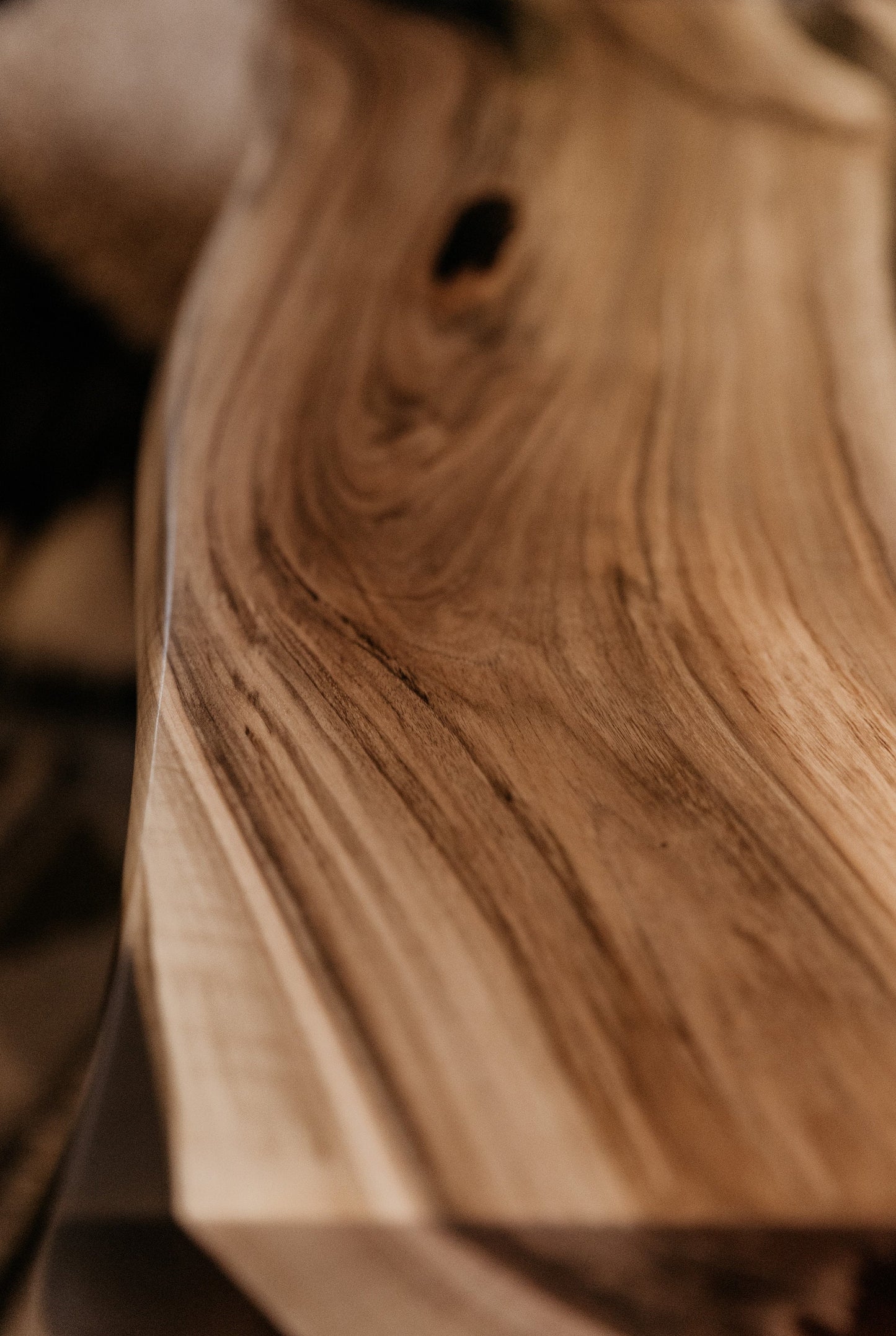 Walnut Epoxy Resin River Dining Table: Live Edge, Black Metal Legs