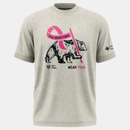 Limited Edition 2026 Chicago Bears "Real Bears Fans Wear Pink" Tee